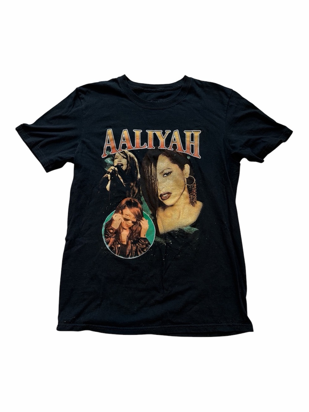 Aaliyah Graphic Tee in Black size Medium